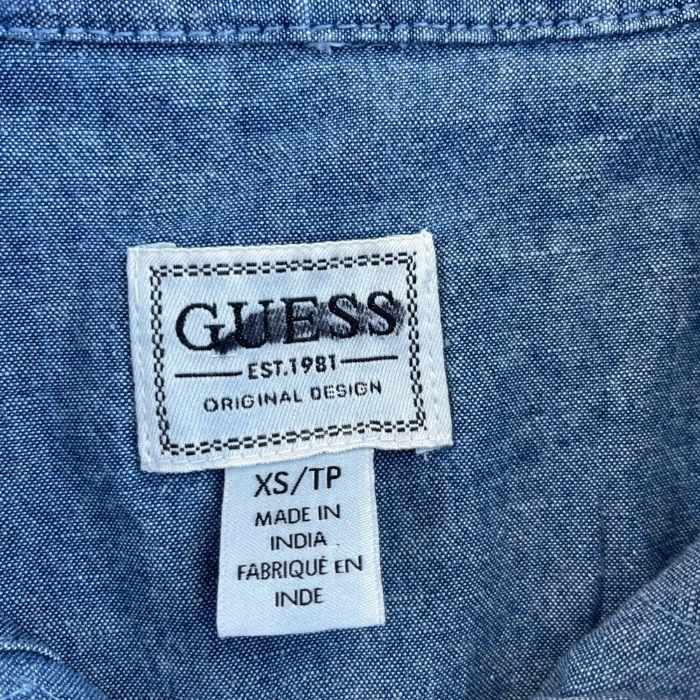 GUESS denim button down blouse - Picture 3 of 5